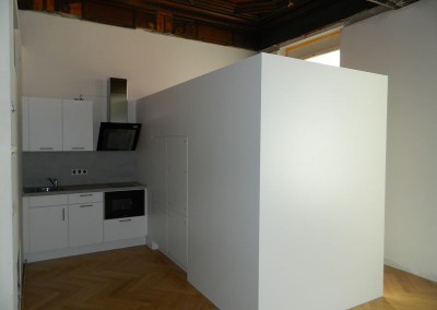 Küche einer Apartmentwohnung